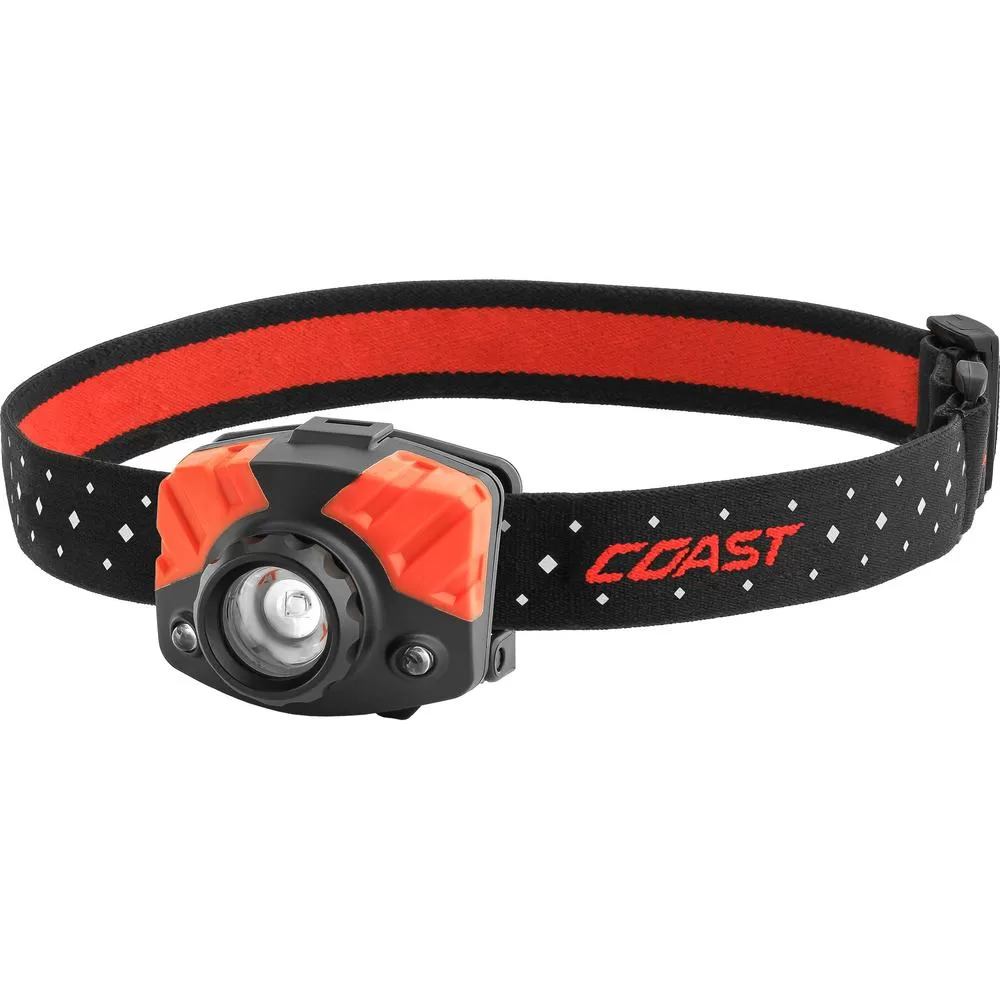 Coast FL75 435 Lumen Dual Color LED Headlamp Twist Focus Hiking and Camping