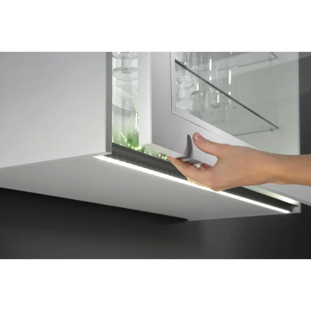 nobilia surcharge handleless wall cabinets integrated LED airy strip MP-WOGL