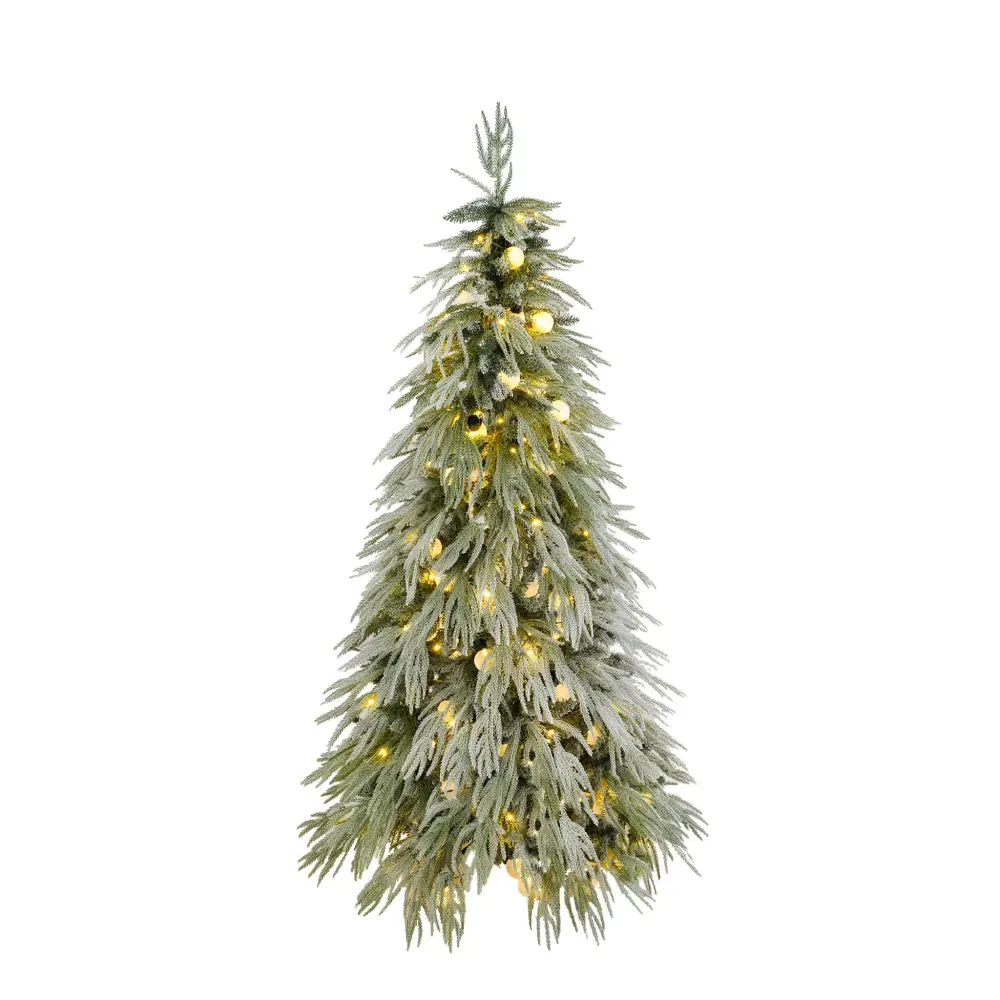 Snow Flocked Christmas Tree LED Lights