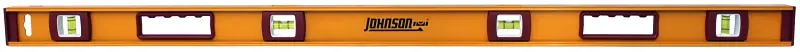 Johnson 1233-4800 I-Beam Level, 48 L, 4-Vial, Non-Magnetic, Aluminium