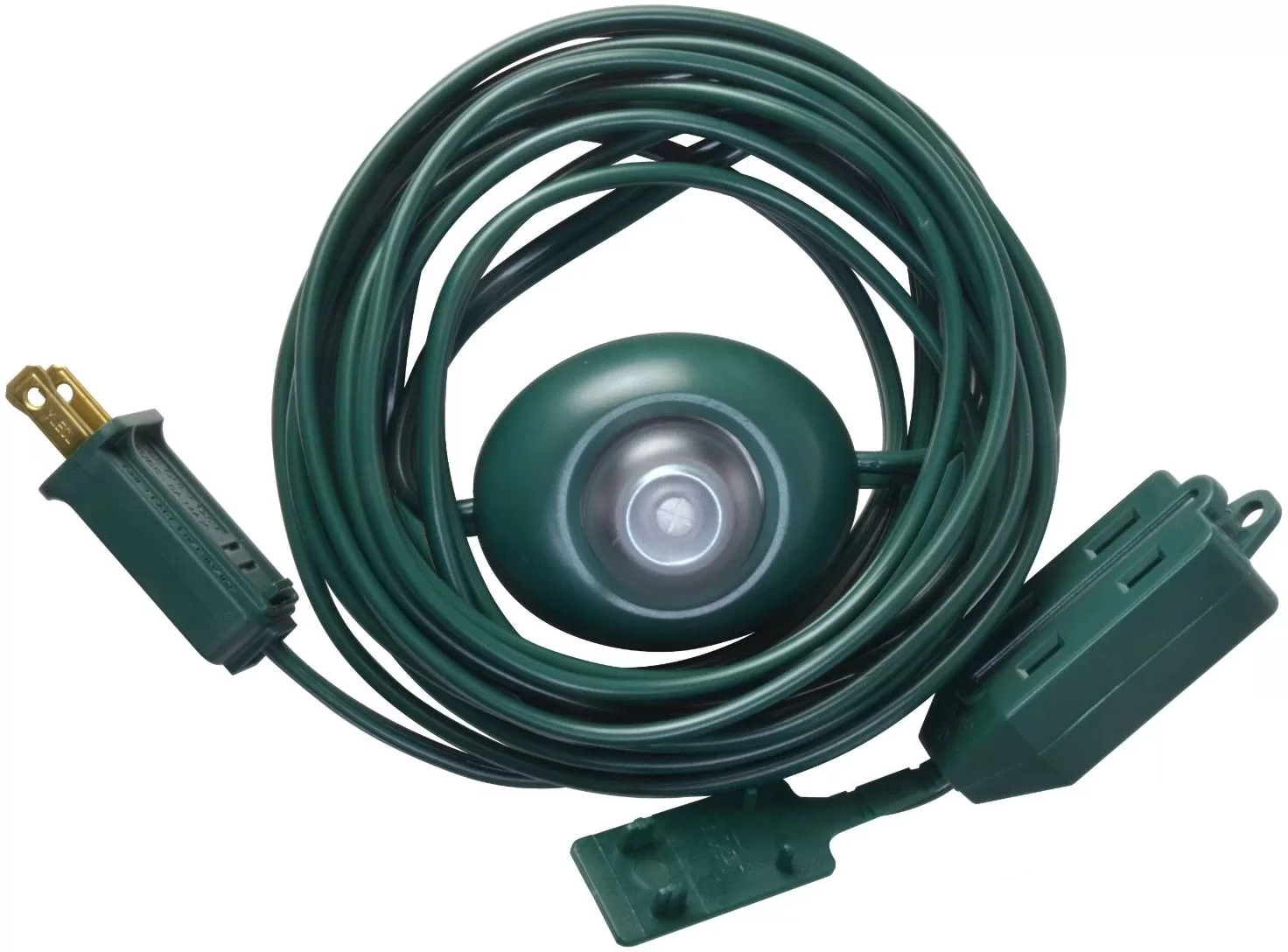 Woods 10203 Extension Cord Lighted Foot Switch 15 Foot Green Convenient Power Access