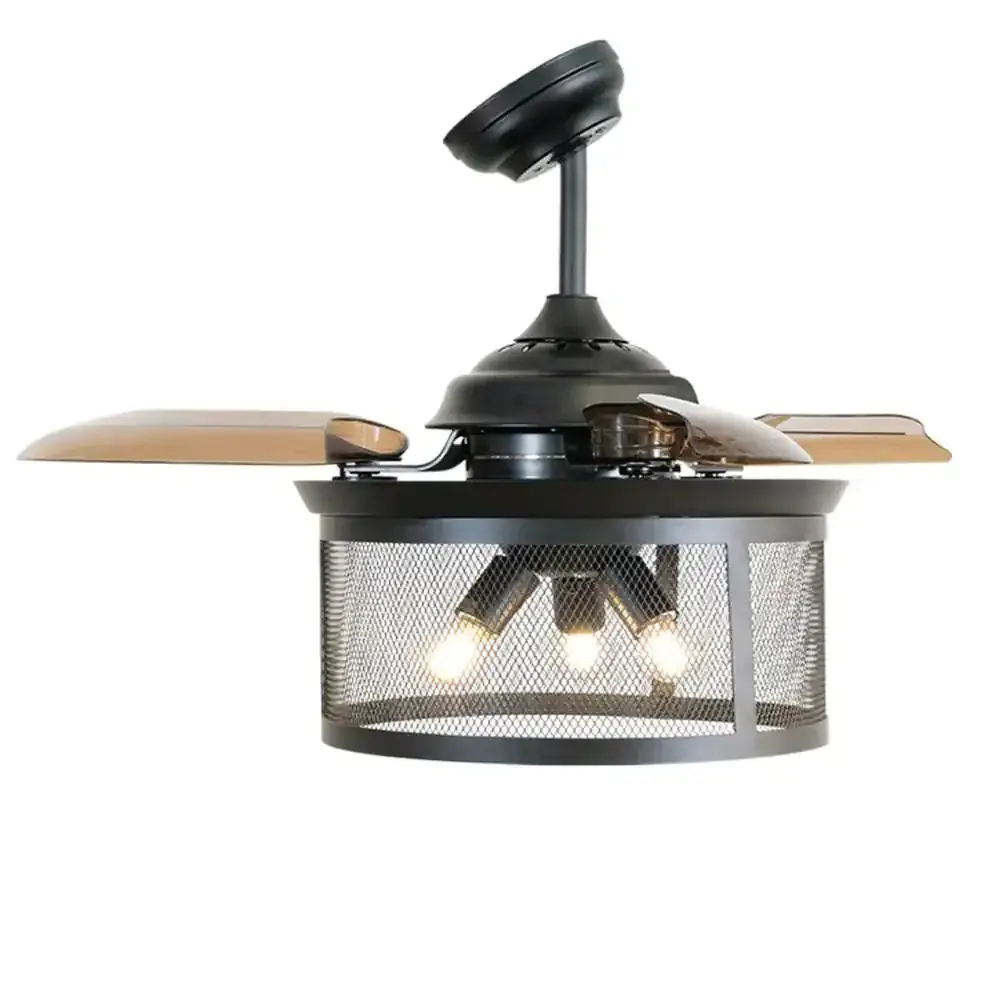 36 . Indoor Midnight Ceiling Fan Light Remote Control Patio