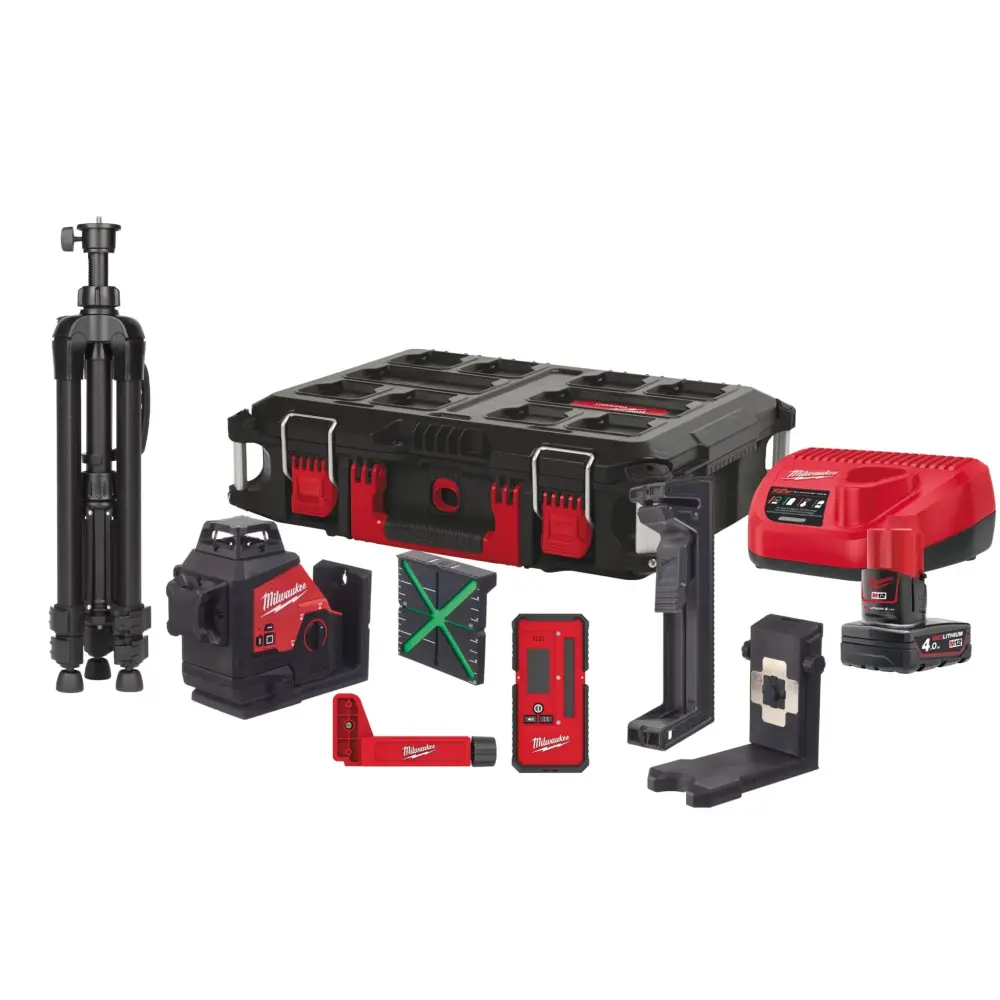 Milwaukee M123PLKIT-401P Mint 360° 3 Plane Laser Kit