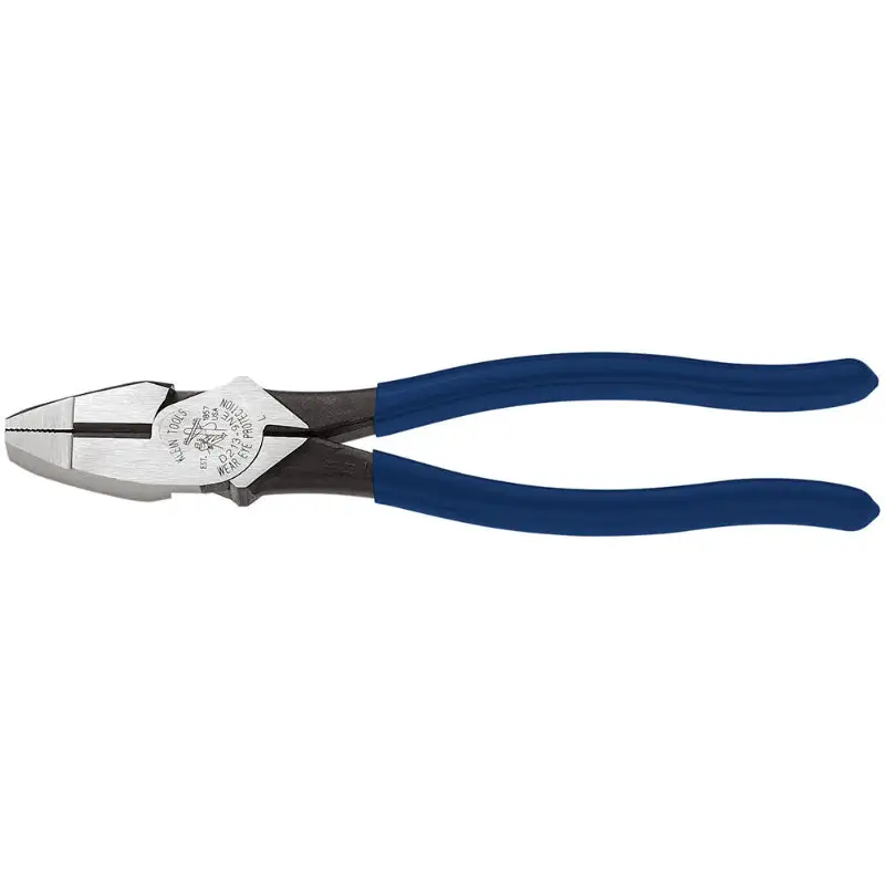 Klein Tools D213-9NE High-Leverage Side-Cutting Lineman's Pliers 9 Inch