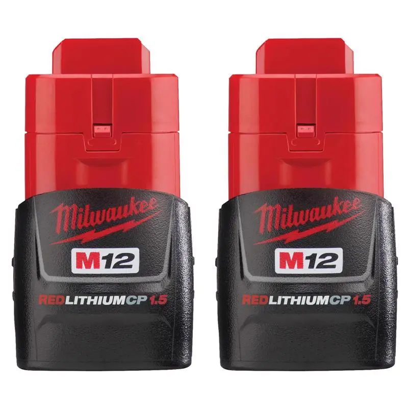 Milwaukee M12 RedLithium CP 1.5Ah Lithium-Ion Compact Battery Combo Pack 2 pc