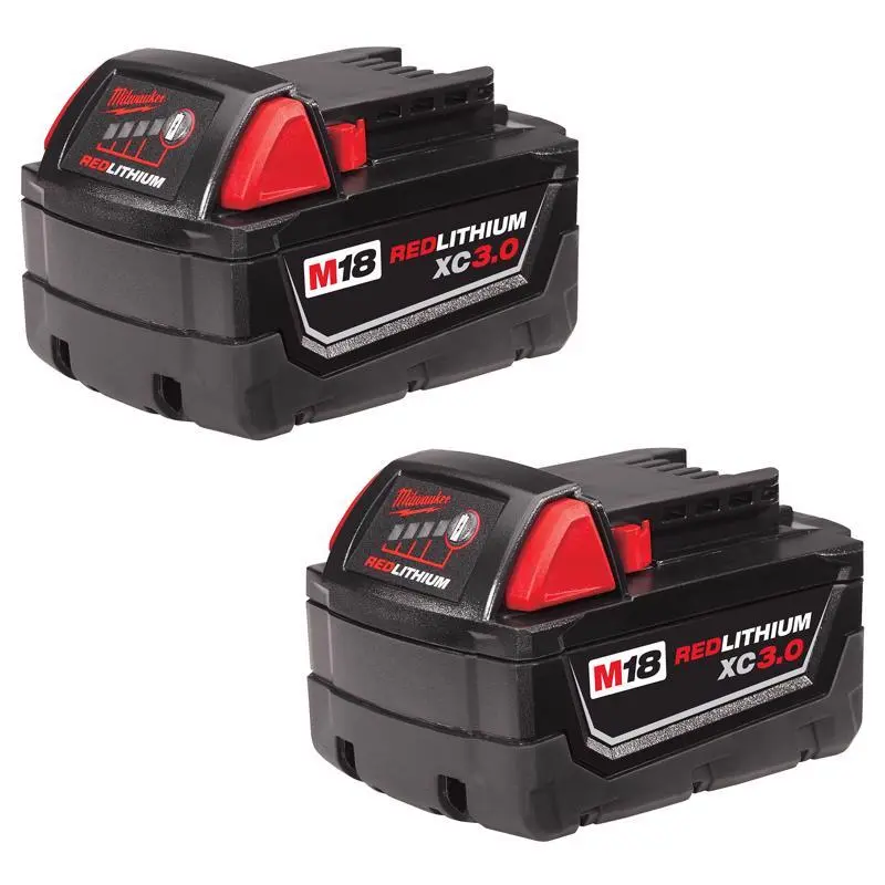Milwaukee M18 RedLithium XC 3Ah Lithium-Ion Battery Combo Pack 2 pc Power Tools