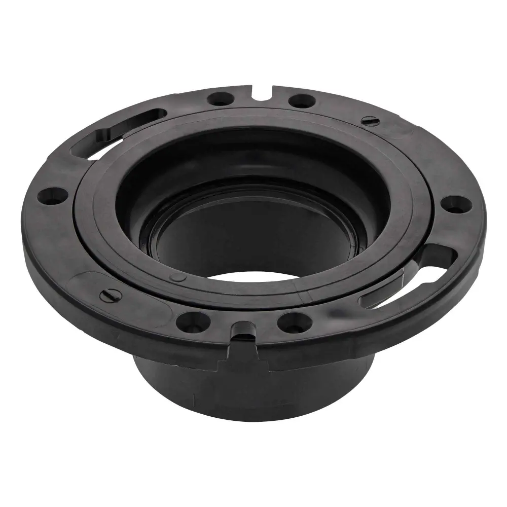 ABS-DWV Adjustable Closet Flange «Hub», 4" x 3"