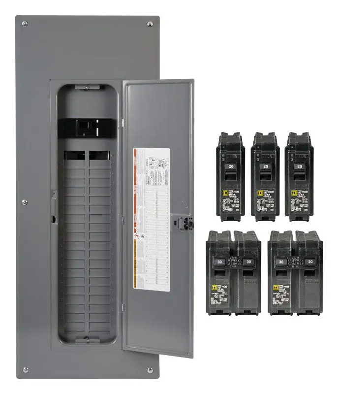 Square D 200 Amp 120/240V 40 Space 80 Circuit Main Breaker Load Center Electrical Panels