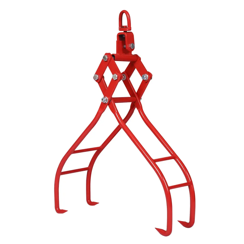 4 Claw Timber Log Lifting Tongs Grabber Tong 36 Inch Red Carbon Steel g-h