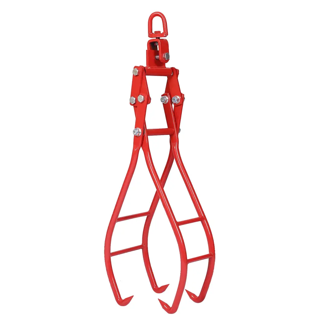 4 Claw Wood Log Lifting Logging Tongs Grabber Tong 36 Inch Red Carbon Steel g-h