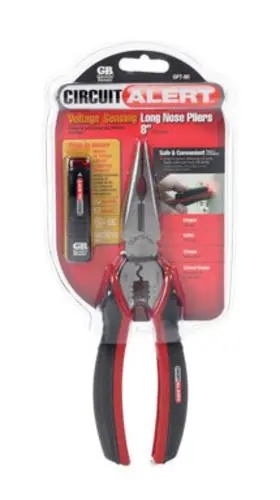 GB Electrical GPT-80 Volt-Sensing Long Nose Pliers 8 Inch Electrical Tool
