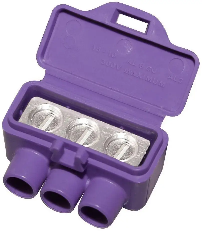 King Innovation 95110 AlumiConn 3-Port Aluminum to Copper Lug Connector 10-Pack