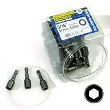 Eazypower 00325 Isomax 5/16 Magnetic Nut Setter 1-5/8 Long Pack 50