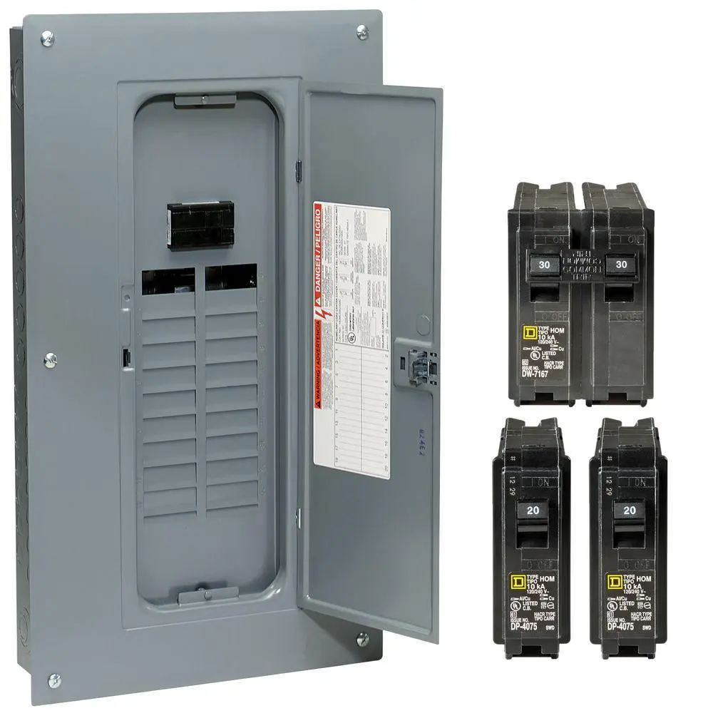 HomeLine Load Center Main Breaker Kit Electrical Panel Upgrade SQUARE D