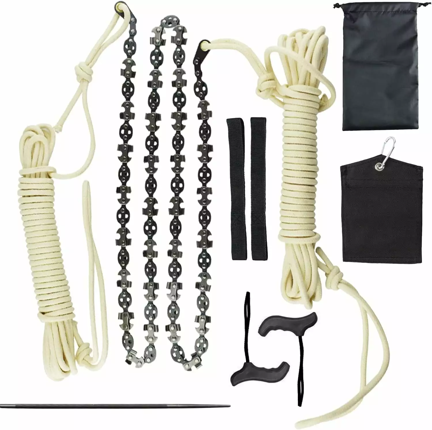 High Branch Hand Saw Chainsaw 62 Blades 48 Inch Long Saw Chain And 7.2M Two Ropes. Easy To Cut 9M High Branch Sohindel