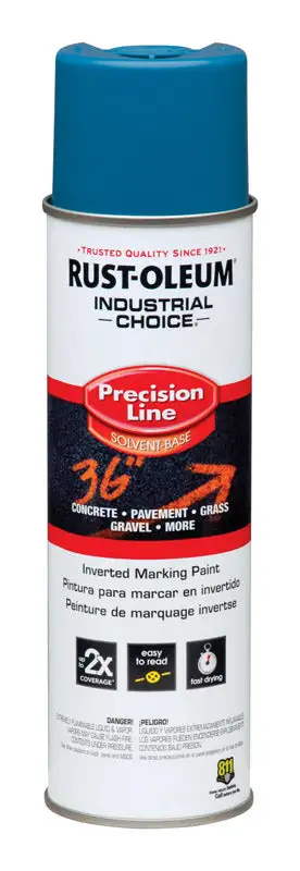 Rust-Oleum Caution Blue Inverted Marking Paint 17 oz (12 Pack)