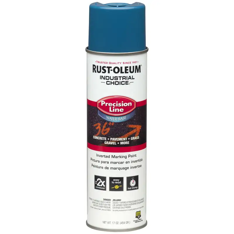 Rust-Oleum Caution Blue Inverted Marking Paint 17 oz (6 Pack)