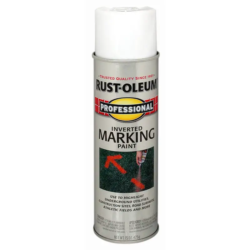 Rust-Oleum Professional White Inverted Marking Paint 15 oz Pack 6