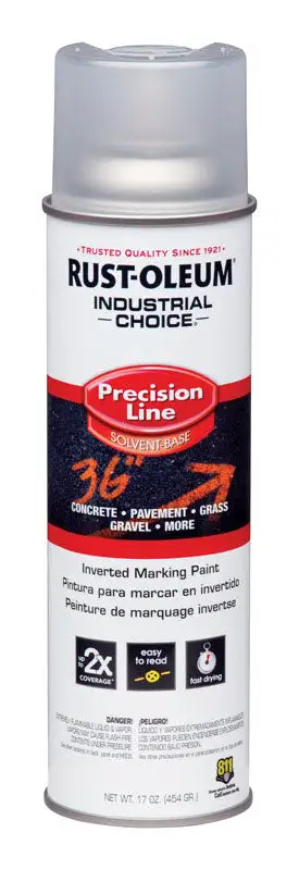 Rust-Oleum Industrial Choice Clear Inverted Marking Paint 17 oz Pack 12