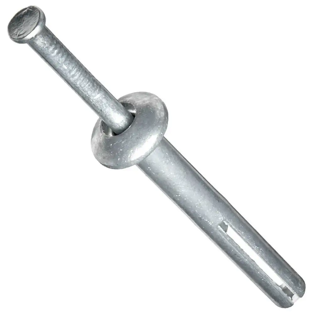 Wej-It DN1411 1/4 x 1-1/4 . Nail-It Zamac Drive Masonry Nail Anchors 100-Pack