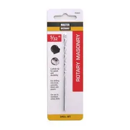 5/32 x 4-. Masonry Drill Bit Concrete Brick and Stone Master Mechanic