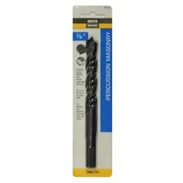Percussion Masonry Drill Bit 5/8 x 6-Inch Carbide Tip Concrete Brick Master Mechanic