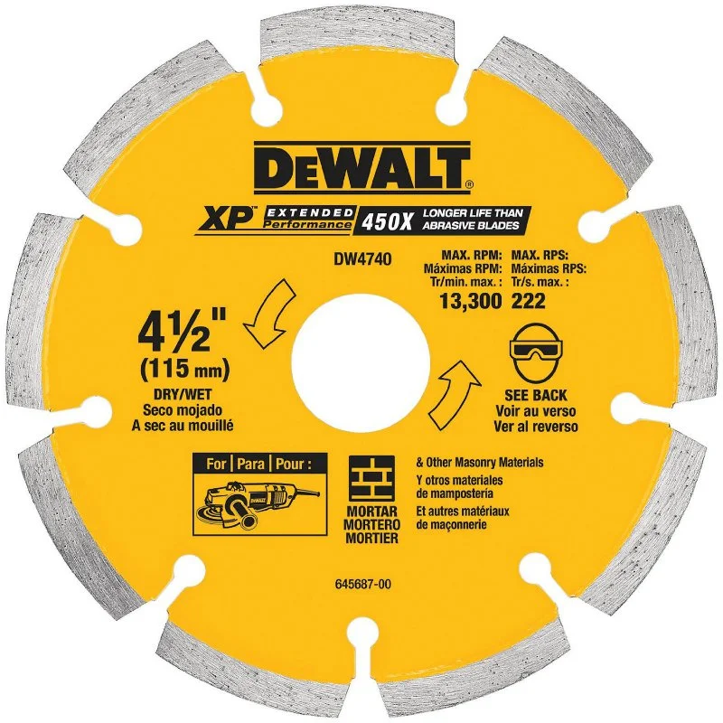 DeWalt DW4740 XP Extended Performance Tuck Point Blade 4-1/2 x 0.250