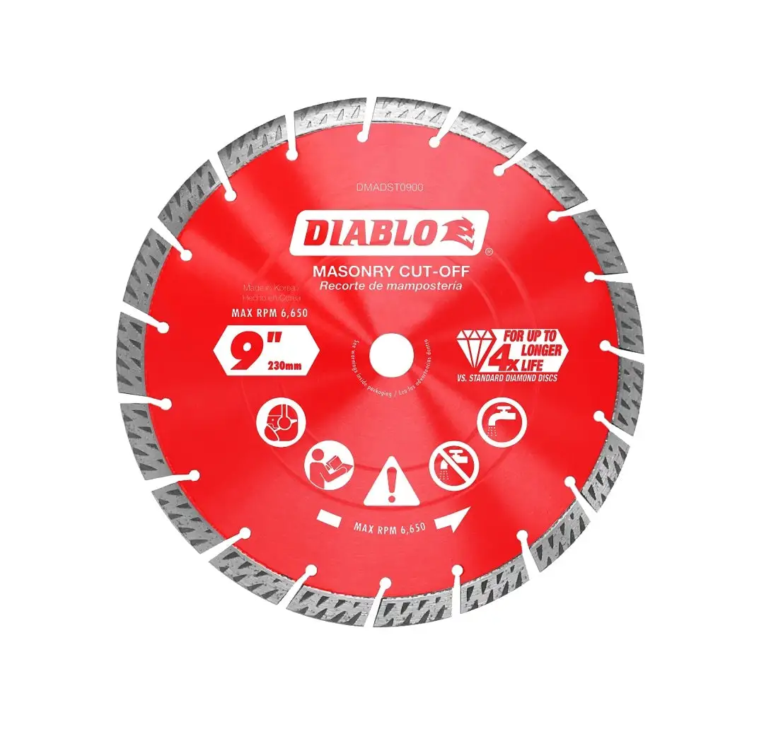 Diablo DMADST0900 Segmented Rim Saw Blade 9 Inch Masonry and Concrete