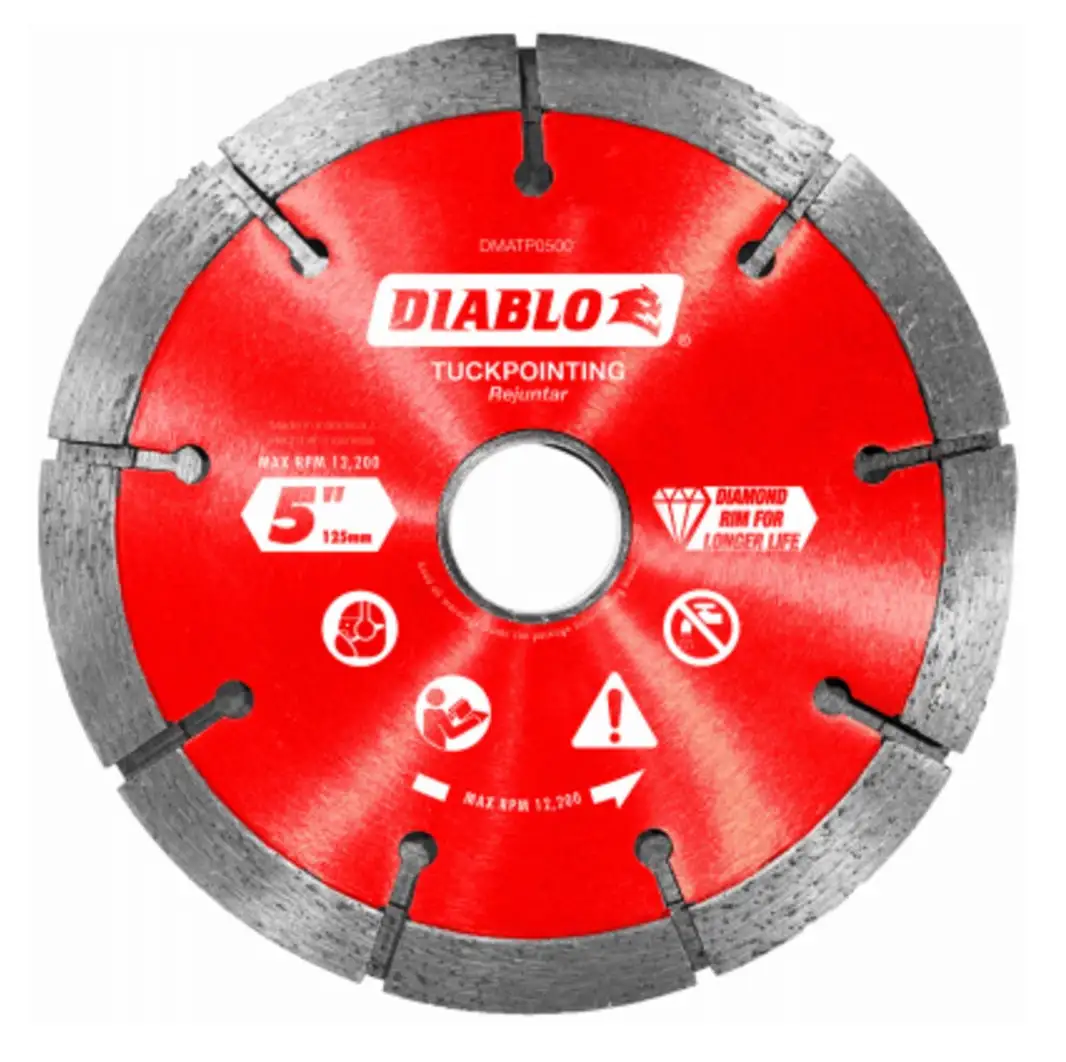 Diablo DMATP0500 Diamond Tuckpoint Blade 5 Inch Precision Masonry Cutting