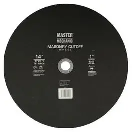 14-Inch Concrete & Masonry Portable Saw Cutoff Wheel Heavy Duty Cutting Master Mechanic