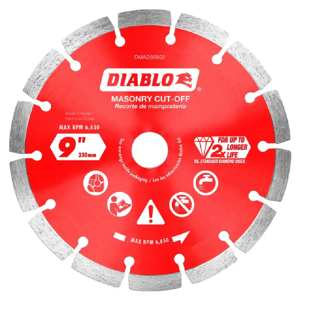 Diablo DMADS0900 9 Inch Diamond Segmented Cut-Off Disc Masonry