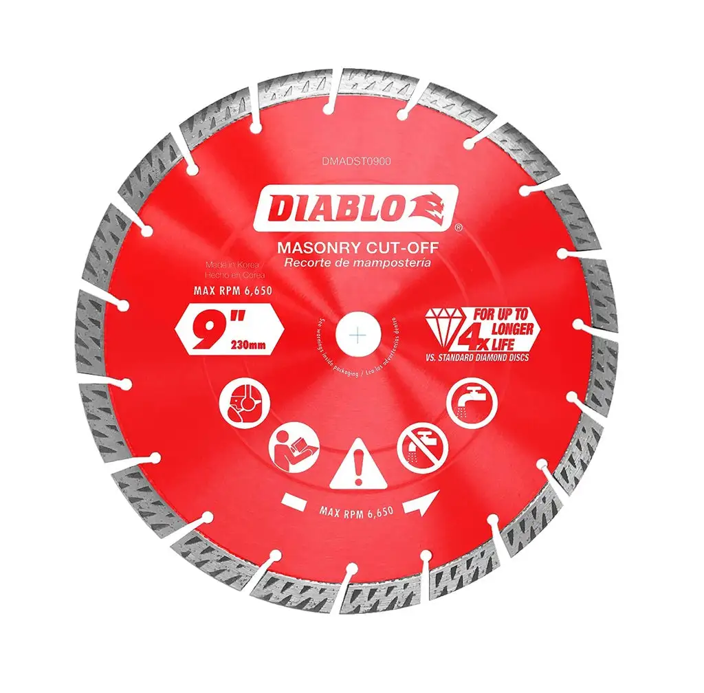 Diablo DMADST1200 12-Inch Diamond Segmented Turbo Cut-Off Disc Masonry and Concrete
