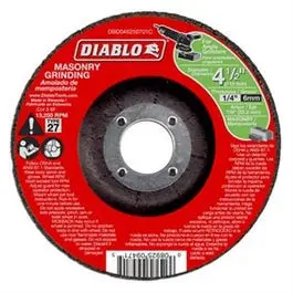Masonry Grinding Discs Type 27 4.5 x 1/4 x 7/8- Concrete Diablo