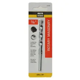 3/8 x 4-Inch Masonry Drill Bit Brick Concrete and Stone Drilling Master Mechanic