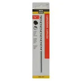 1/4 x 6-Inch Extra Length Masonry Drill Bit Deep Hole Drilling Master Mechanic