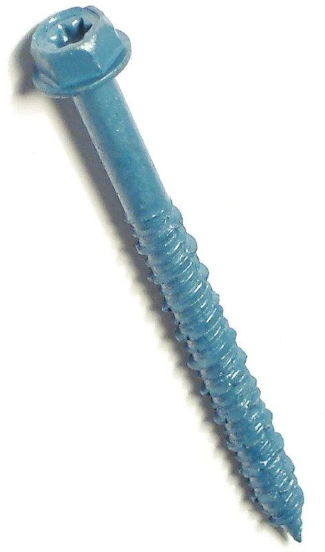 MidWest 51211 TorqueMaster Hex Star Drive Masonry Screw 3/16x4 Inch 100-Pack