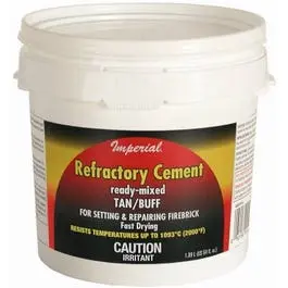 Sodium Silicate Firebrick Refractory Cement 64-oz High Heat Adhesive Various