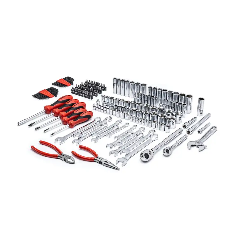Crescent 1/4 and 3/8 . Drive Metric and SAE 6 Point Professional Mechanic's Tool Set 180 pc