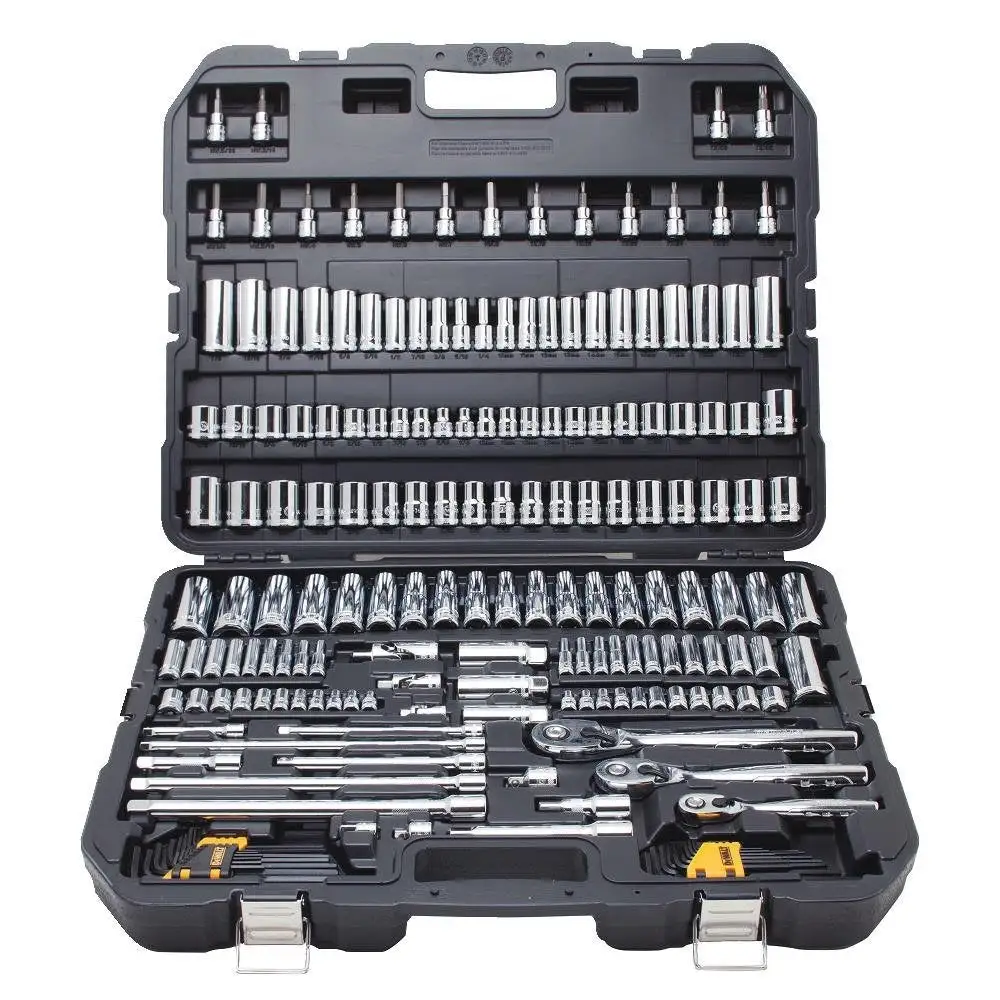 DeWalt DWMT75049 192 Piece Mechanics Tools Set Polished Chrome Vanadium Finish