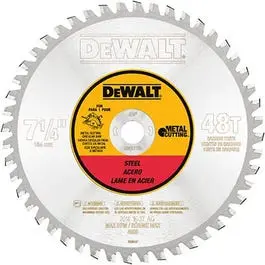 7.25-Inch 48-Tooth Ferrous Metal Cutting Saw Blade Dewalt