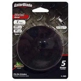 Metal Cut Off Blade 3 x 3/32 x 3/8-Inch 5-Pack Precision Cutting Gator