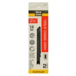 2-Pack 2.75-Inch 14-TPI Metal Cutting High Speed Steel Jigsaw Blades Master Mechanic
