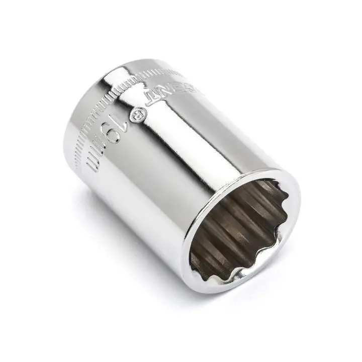 Crescent 1/2 Inch Drive 12 Point Standard Metric Socket 19mm High Quality Mechanics