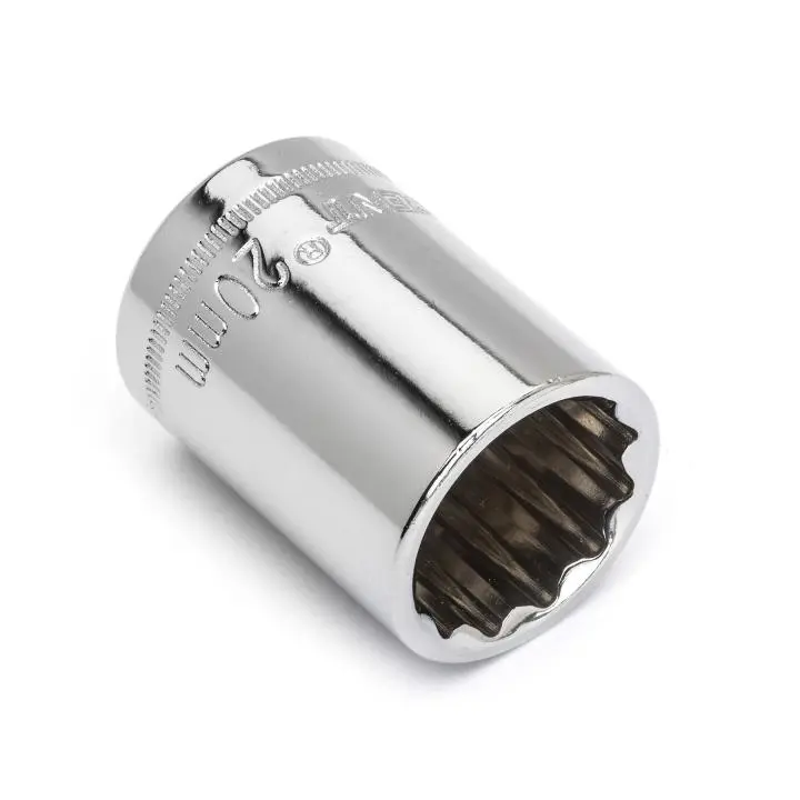 Crescent 1/2 Inch Drive 12 Point Standard Metric Socket 20mm Heavy Duty Industrial Use