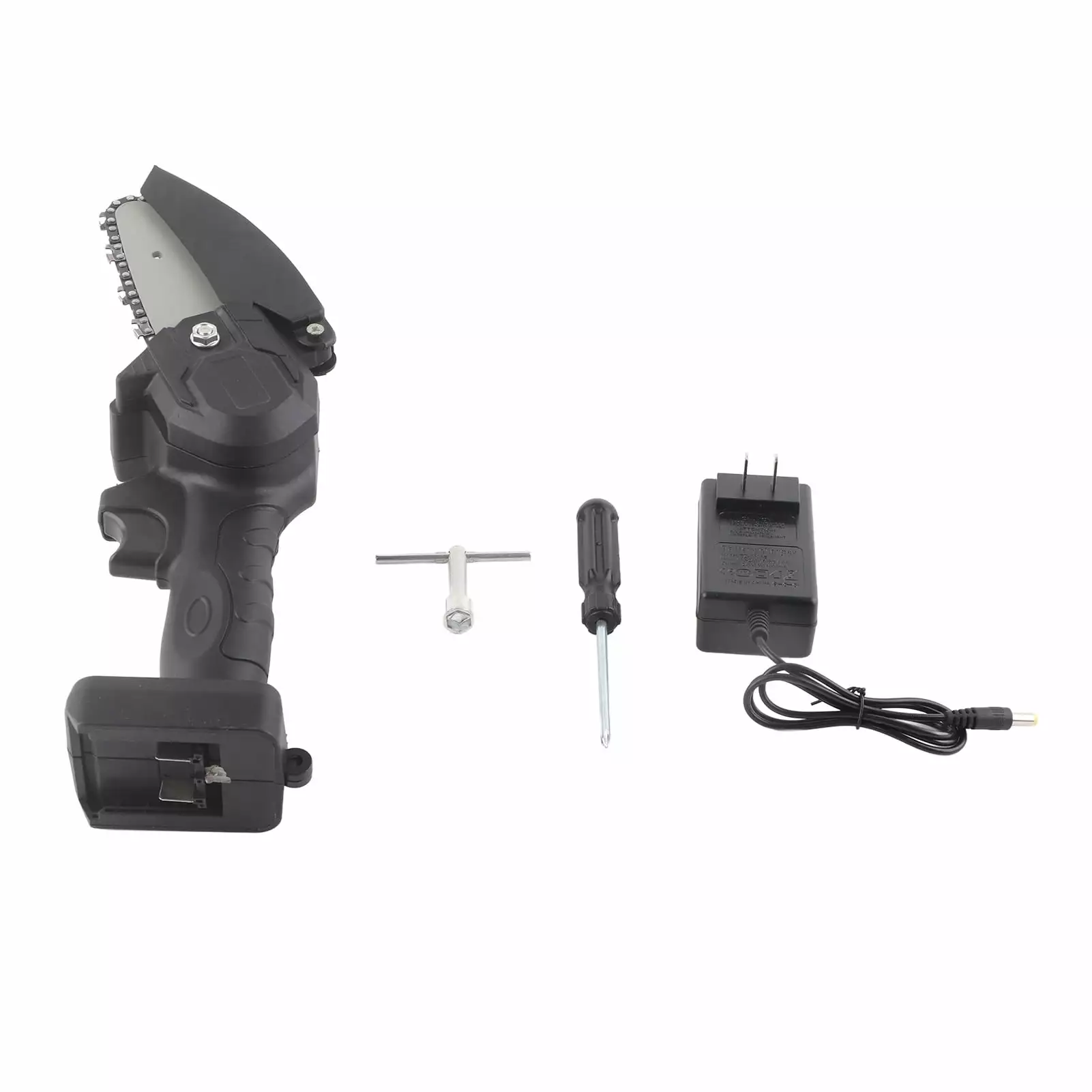 Mini Chainsaw 4in Electric Chain Saw Handheld Rechargeable Cordless Wood Cutting Tool jinanwenhengtaidianzi