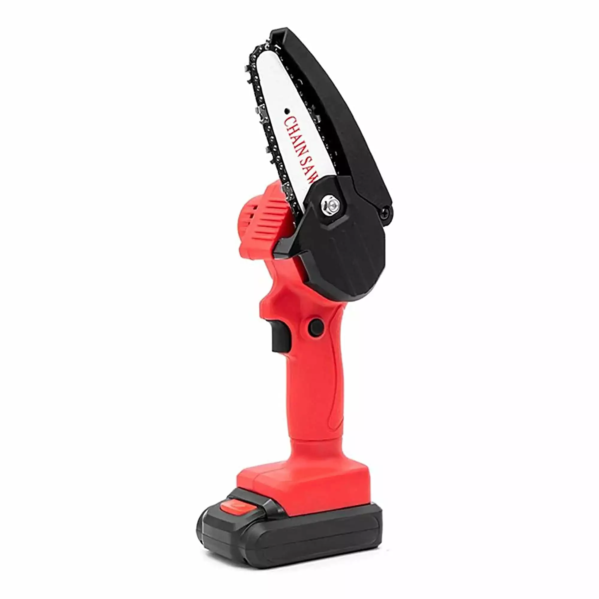 Cordless Electric Mini Chain Saw Red 2 Free Chains and Carry Box Milex