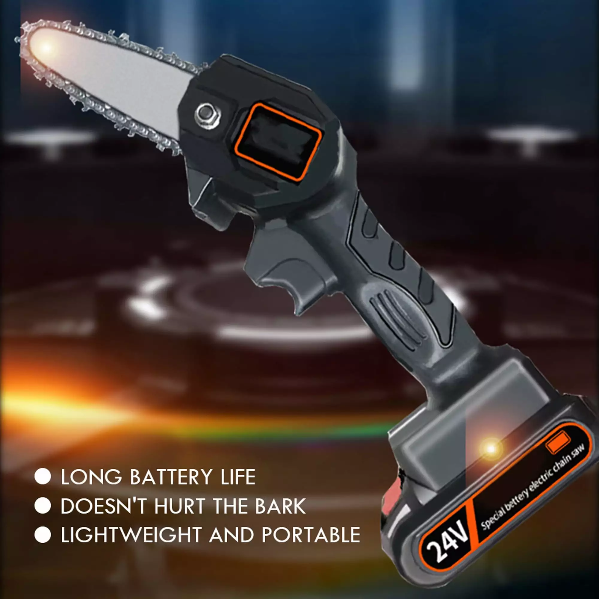 SAYFUT Mini Chain Saw. Cordless Electric Chain Saw 2.7Lbs Featherweight Handheld Chainsaw Small Battery Chain Saw Branch C...