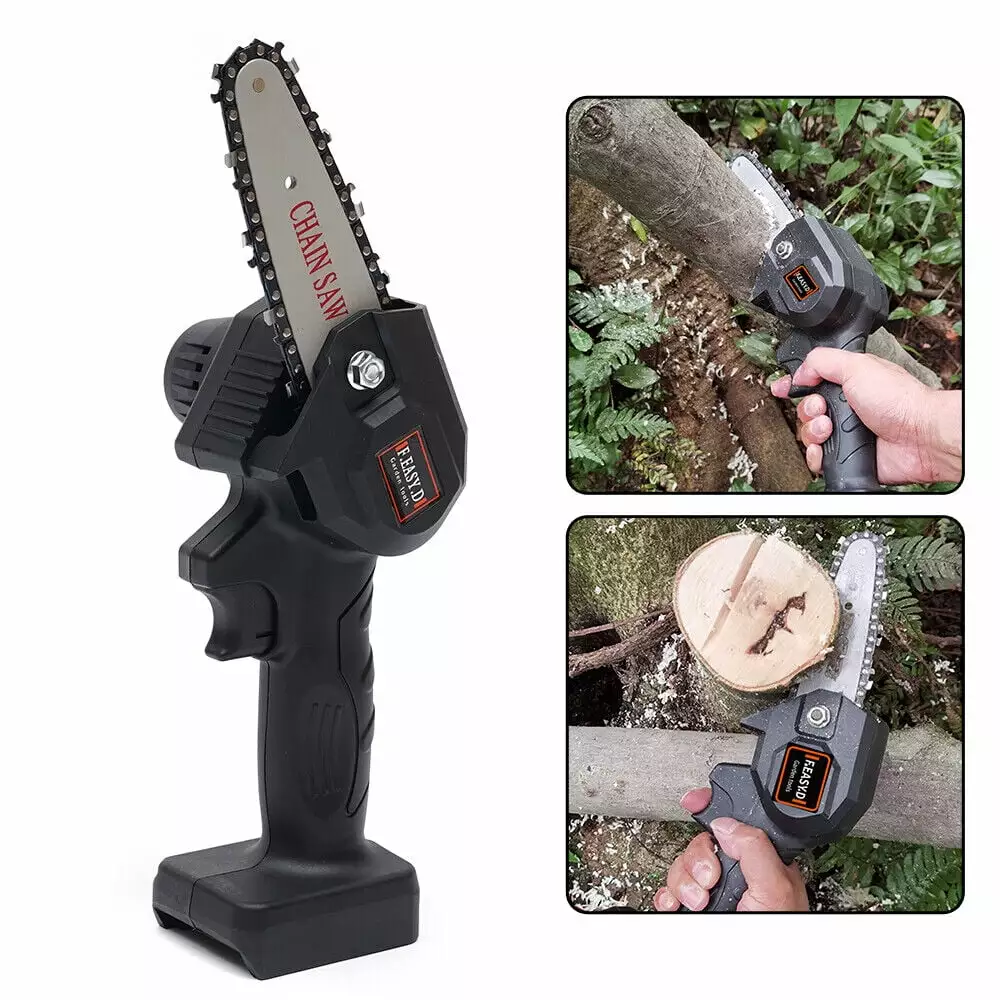 Smallzonex 24V Electric Cordless Chainsaw - Space-saving Mini Hand-held Battery Powered Chainsaw