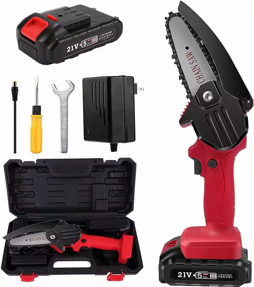 Travel-friendly Cordless Mini Chainsaw - Best Electric Handheld Chainsaw Branch and Wood Cutting smallzonex