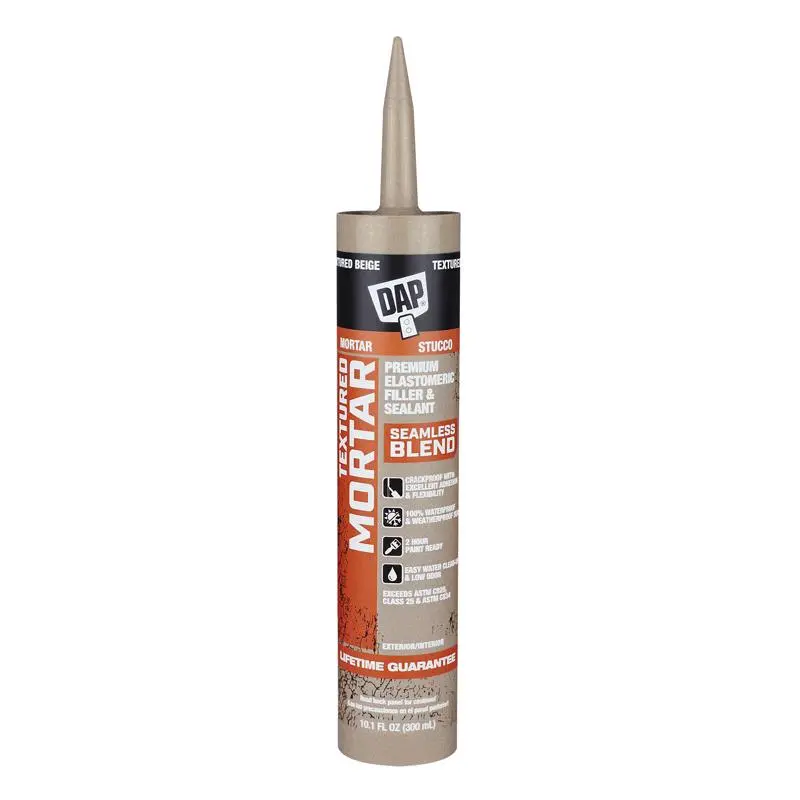 DAP Premium Textured Mortar Beige Latex Concrete Sealant 10.1 oz 12 Pack